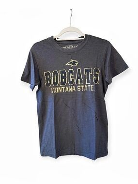 Colosseum Montana State Bobcats Graphic Tee Grey Blue Small